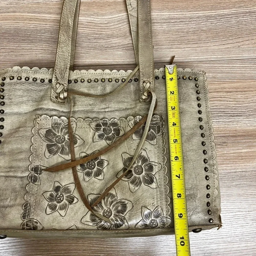 American West Leather Floral Embossed Shoulder Bag
